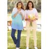 Woman Within Plus Size French Terry Tie-Sleeve Sweatshirt(Pink Ombre)