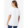 Woman Within Plus Size Graphic Tee(White Blue Floral)