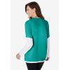 Woman Within Plus Size Layered-Look Crewneck Tee(Waterfall)
