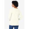 Woman Within Plus Size Layered-Look Lace Trim Tee(Ivory)