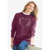 Woman Within Plus Size Layered-Look Sweatshirt(Navy Trellis Placement)