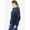 Woman Within Plus Size Layered-Look Sweatshirt(Navy Trellis Placement)