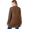 Woman Within Plus Size Long-Sleeve Polo Shirt(Chocolate)