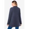 Woman Within Plus Size Long-Sleeve Polo Shirt(Heather Navy)