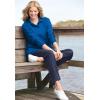 Woman Within Plus Size Long-Sleeve Polo Shirt(Medium Heather Grey)