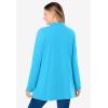 Woman Within Plus Size Long-Sleeve Polo Shirt(Paradise Blue)