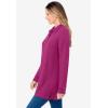 Woman Within Plus Size Long-Sleeve Polo Shirt(Raspberry)
