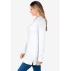 Woman Within Plus Size Long-Sleeve Polo Shirt(White)