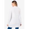 Woman Within Plus Size Long-Sleeve Polo Shirt(White)
