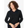 Woman Within Plus Size Longer-Length Hoodie Sweatshirt.(Black)