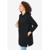 Woman Within Plus Size Longer-Length Hoodie Sweatshirt.(Black)
