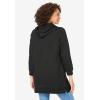 Woman Within Plus Size Longer-Length Hoodie Sweatshirt.(Black)