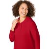 Woman Within Plus Size Longer-Length Hoodie Sweatshirt.(Classic Red)