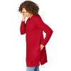 Woman Within Plus Size Longer-Length Hoodie Sweatshirt.(Classic Red)