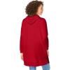 Woman Within Plus Size Longer-Length Hoodie Sweatshirt.(Classic Red)