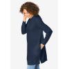 Woman Within Plus Size Longer-Length Hoodie Sweatshirt.(Navy)