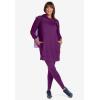 Woman Within Plus Size Longer-Length Hoodie Sweatshirt.(Plum Purple)