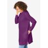 Woman Within Plus Size Longer-Length Hoodie Sweatshirt.(Plum Purple)