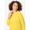 Woman Within Plus Size Longer-Length Hoodie Sweatshirt.(Primrose Yellow)