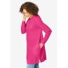 Woman Within Plus Size Longer-Length Hoodie Sweatshirt.(Raspberry Sorbet)