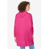 Woman Within Plus Size Longer-Length Hoodie Sweatshirt.(Raspberry Sorbet)
