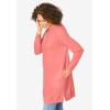 Woman Within Plus Size Longer-Length Hoodie Sweatshirt.(Sweet Coral)