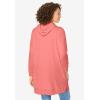 Woman Within Plus Size Longer-Length Hoodie Sweatshirt.(Sweet Coral)
