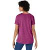 Woman Within Plus Size Marled Cuffed-Sleeve Tee(Navy Pink Floral Placement)