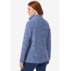 Woman Within Plus Size Microfleece Quarter-Zip Pullover(Evening Blue Marled)