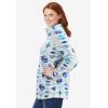 Woman Within Plus Size Microfleece Quarter-Zip Pullover(Ivory Aztec)