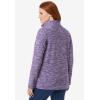 Woman Within Plus Size Microfleece Quarter-Zip Pullover(Radiant Purple Marled)
