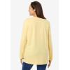 Woman Within Plus Size Perfect Long-Sleeve Crewneck Tee (Petite Available)(Banana)