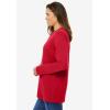 Woman Within Plus Size Perfect Long-Sleeve Crewneck Tee (Petite Available)(Classic Red)