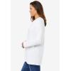 Woman Within Plus Size Perfect Long-Sleeve Crewneck Tee (Petite Available)(White)