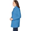 Woman Within Plus Size Perfect Long-Sleeve Mockneck Tee (Petite Available)(Azure Blue)