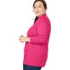 Woman Within Plus Size Perfect Long-Sleeve Mockneck Tee (Petite Available)(Black)