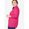 Woman Within Plus Size Perfect Long-Sleeve Mockneck Tee (Petite Available)(Deep Claret)