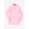 Woman Within Plus Size Perfect Long-Sleeve Mockneck Tee (Petite Available)(French Blue)