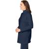 Woman Within Plus Size Perfect Long-Sleeve Mockneck Tee (Petite Available)(Navy)