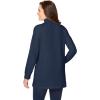 Woman Within Plus Size Perfect Long-Sleeve Mockneck Tee (Petite Available)(Navy)