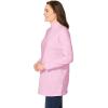 Woman Within Plus Size Perfect Long-Sleeve Mockneck Tee (Petite Available)(Pink)