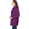 Woman Within Plus Size Perfect Long-Sleeve Mockneck Tee (Petite Available)(Plum Purple)