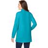 Woman Within Plus Size Perfect Long-Sleeve Mockneck Tee (Petite Available)(Pretty Turquoise)