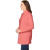 Woman Within Plus Size Perfect Long-Sleeve Mockneck Tee (Petite Available)(Sweet Coral)