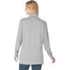 Woman Within Plus Size Perfect Long-Sleeve Turtleneck Tee (Petite Available)(Classic Medium Heather Grey)