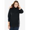 Woman Within Plus Size Perfect Long-Sleeve Turtleneck Tee (Petite Available)(Classic Medium Heather Grey)