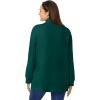 Woman Within Plus Size Perfect Long-Sleeve Turtleneck Tee (Petite Available)(Emerald Green)