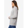 Woman Within Plus Size Perfect Long-Sleeve Turtleneck Tee (Petite Available)(Heather Grey)