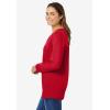 Woman Within Plus Size Perfect Long-Sleeve V-Neck Tee(Classic Red)