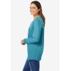 Woman Within Plus Size Perfect Long-Sleeve V-Neck Tee(White)
